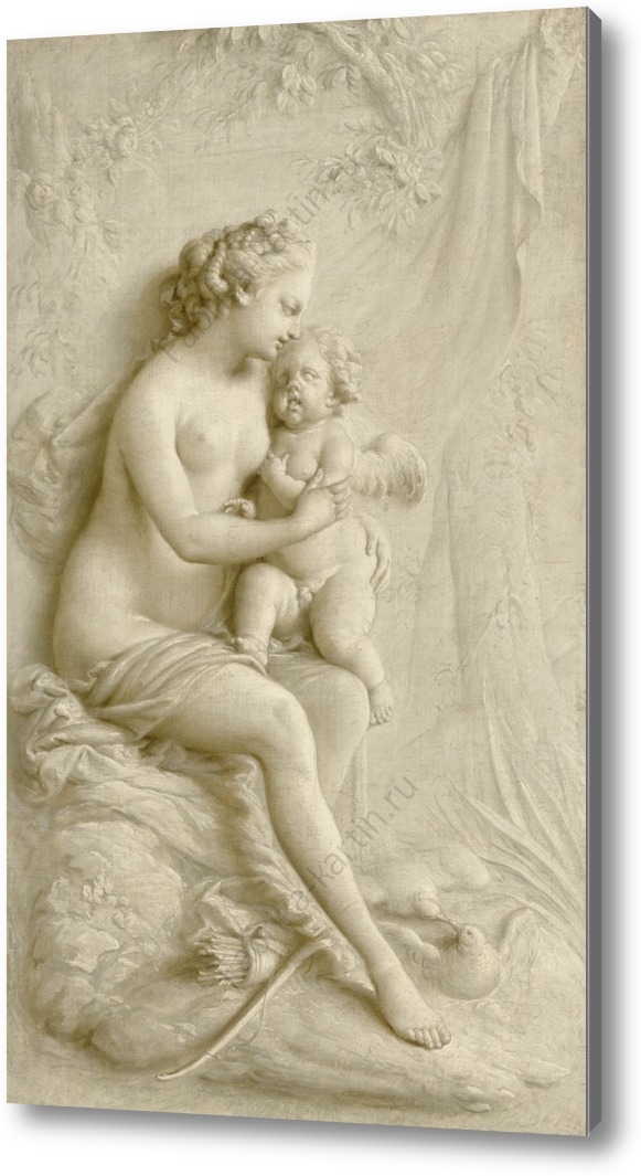 Репродукция картины Венера и Амур. Картина маслом на холсте Венера и Амур 