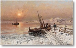 Картина Зимняя рыбалка