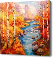 Картина Березы у ручья
