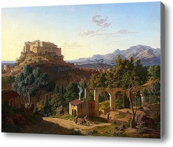 Картина Пейзаж с замком Масса ди Каррара