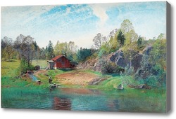 Картина Пейзаж с озером