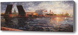 Картина Дворцовый вид и два моста