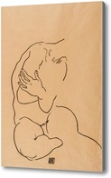 Картина Сидящая голая обнаженная, без головы, 1918