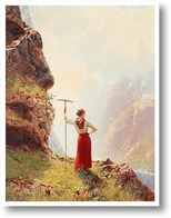 Картина Девушка в фьордах