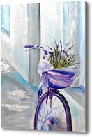 Картина Велосипед с лавандой 