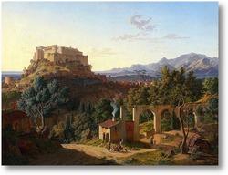 Картина Пейзаж с замком Масса ди Каррара