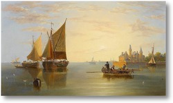 Картина Голландское судно штиль в Шельде