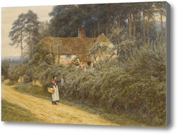 Картина Женщина с корзиной, 1887