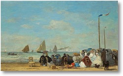 Картина Пляжная сцена в Трувиль