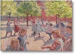 Картина Играющие дети на площади Ингхев