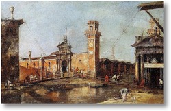 Картина Вход в арсенал города Венеции