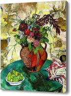 Картина Натюрморт со цветами и фруктами