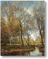 Картина Деревья у реки