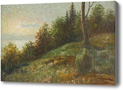 Картина Лесной пейзаж в сумерках