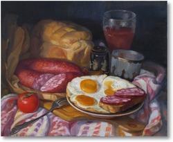 Картина Яичница и колбаса