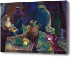 Картина Натюрморт с темно-зеленой вазой
