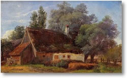 Картина Сельский дом в сельской идиллии