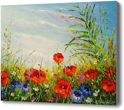 Картина Лето,поле,цветы