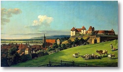 Картина Вид Пирны из замка Зонненштайн