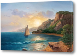 Картина Восход солнца на море
