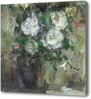 Картина этюд с розами