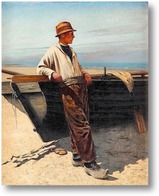 Картина Рыбак на берегу моря