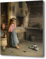 Картина Девочка с котятами