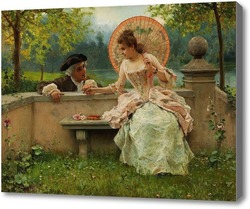Купить картину Любовный разговор в парке
