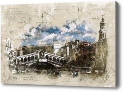 Картина Венеция, Риальто.