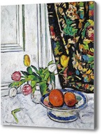 Картина Натюрморт с тюльпанами и апельсинами