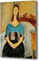 Картина Портрет Жанны Эбютерн, сидя, 1918