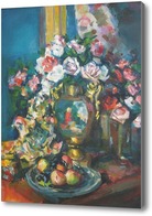 Купить картину Коровин.К.Натюрморт с розыми.1916 (авторская копия)