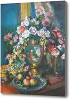 Картина Коровин.К.Натюрморт с розыми.1916 (авторская копия)