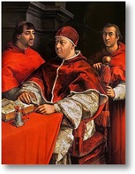 Картина Портрет папы Льва X с кардиналами Джулио де Медичи и Луиджи де Р