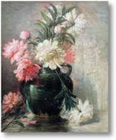 Картина Натюрморт с розовыми и белыми пионами