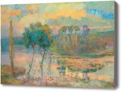 Картина Этан-де-Чалоу.Закат