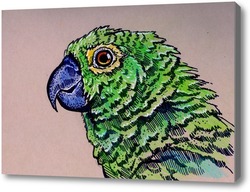 Картина Зеленый попугай