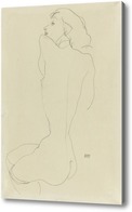 Картина Сидящая обнаженная, вид сзади, 1912