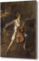 Картина Игра на виолончели 
