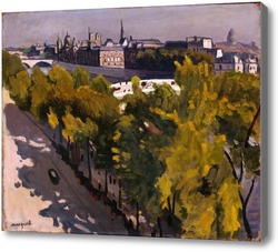 Картина Набережная Лувра и Новый мост