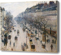 Картина Бульвар Монмартр зимним утром 