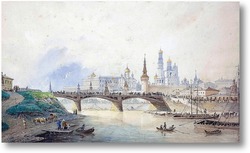Картина Вид на Московский кремль