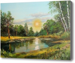 Купить картину Озеро в лесу