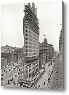 Картина Южный Мидтаун. Небоскреб Flatiron Building. 1902 г.