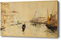 Картина Парусники и гондольеры вдоль Большого канала