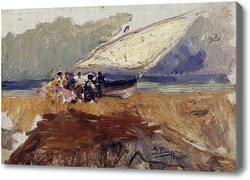 Картина Лодка на пляже Кабаньяс