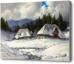 Картина Зимний пейзаж в Шварцвальде