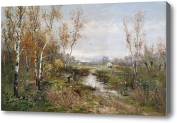 Картина Осенний болотистый пейзаж