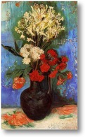 Картина Ваза с гвоздиками и другими цветами