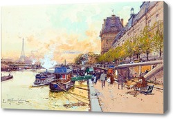Картина Сена в Париже